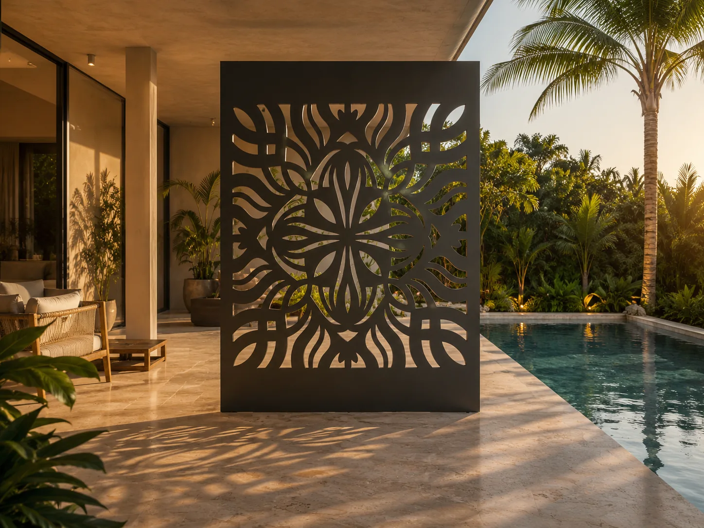 Panel tropical decorativo para exterior