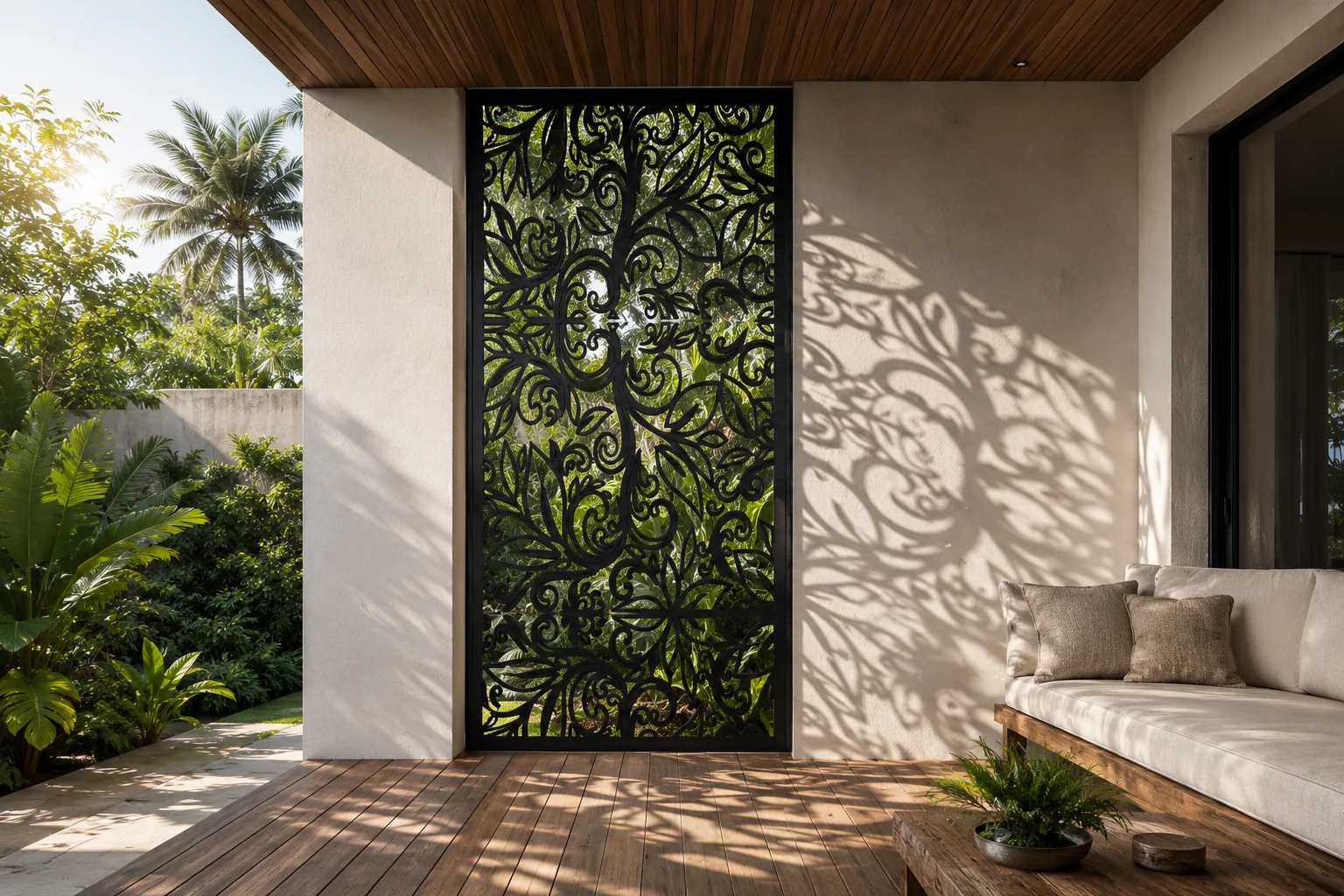 Separador orgánico para terraza o exterior